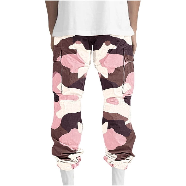 lcziwo Running Pants for Men Camo Travel Comfortable Pants