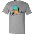 thumbnail image 3 of Inktastic Aloha- in Cursive with Pineapple Rainbow Colors T-Shirt, 3 of 5