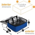 thumbnail image 2 of HOTLOGIC Food Warming Tote, Lunch Bag 12V with Glass Dish, Blue, 2 of 6