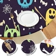 thumbnail image 4 of Colorful Halloween Icons Pattern Round Fitted Tablecloth with Elastic Edge,Dining Table Cover Waterproof,Outdoor Round Tablecloth for Camping,Dining,Indoor and Outdoor, 4 of 7