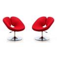 thumbnail image 1 of Manhattan Comfort Chaise Réglable Perchoir, Rouge et Chrome Poli (Ensemble de 2), 1 of 2