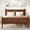 Dark Walnut, variant on Harper & Bright Designs Twin Size Flat Panel Bed with Headboard & Footboard, Minimalist Farmhouse Platform Bed with Wood Grain Finish for Bedroom, Black