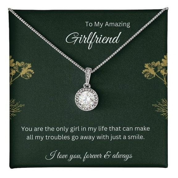To My Amazing Girlfriend Eternal Hope Necklace Gift, Girlfriend Necklace, Necklace For Her, Girlfriend Valentine Gift, Romantic Gift Her