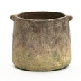 thumbnail image 4 of LuxenHome Rustic Ginger Root Brown Cement 8.9-Inch Tall Indoor and Outdoor Cylinder Vase, 4 of 7