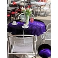 thumbnail image 4 of Outdoor Tablecloth with Umbrella Hole and Zipper, Purple Fruit Round Table Cloth 60 Inch Waterproof Tablecloth, Modern Minimalist Decor Black Background Picnic Table Cover for Patio Camping, 4 of 7