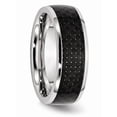 thumbnail image 4 of Cobalt Polished Black Carbon Fiber Inlay 8mm Band (Size 11.5) Made In China cc59-11.5, 4 of 4