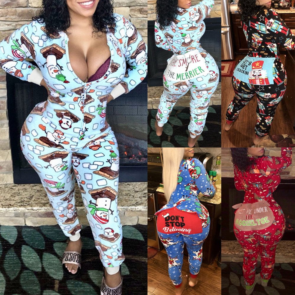 Christmas pj romper womens new arrivals