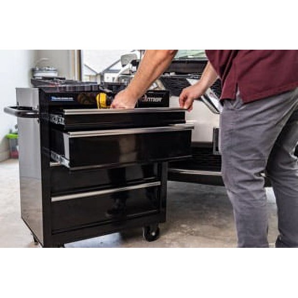 Frontier 26-inch 4-Drawer Base Cabinet Tool Chest, Metal, Black