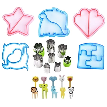 

Viugreum Cookie Bread Presses Set | Sandwich Cutter and Sealer | Set of Bread Sandwich Pancake Maker DIY Cookie Cutters for Kids Bento Box