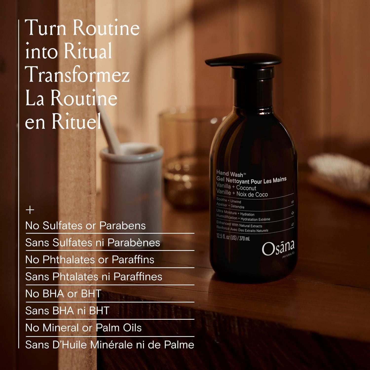 Humidiﬁcation + Hydratation Extrême Gel Nettoyant Pour Les Mains Vanille + Noix de Coco