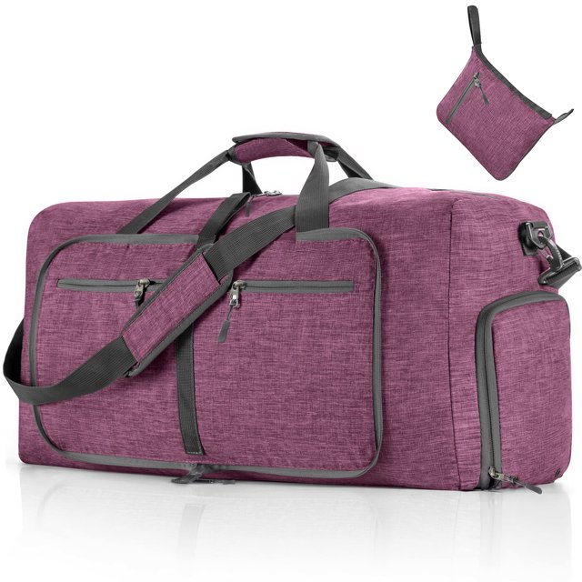 Bolsa de viaje Vomgomfom de 65 litros con compartimento para zapatos, color morado