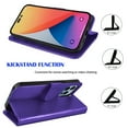 thumbnail image 4 of Tiflook For iPhone 13,14,14 Pro,14 Plus,14 Pro Max Case, Wallet Case,iPhone 14 PU Leather Case, Luxury PU Leather ID Card Holder Slots [Kickstand Feature] [Wrist Strap] Carrying Flip Cover [Purple], 4 of 6