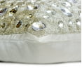 thumbnail image 2 of The HomeCentric Decorative White & Silver Pack of 2, 12"x20" (30x50 cm) Lumbar Pillow Cover, Silk Beaded & Crystal Oblong Pillow, Abstract Pattern Modern Style - Julielt, 2 of 3