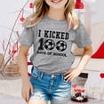 thumbnail image 2 of PMVFHDE Hauts pour Filles Grande Taille T-Shirt pour Filles T-Shirts Graphiques Mode Décontractée Imprimé Col Rond Manches Courtes T-Shirt Gris, 10-11 Ans, 2 of 4