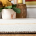 thumbnail image 5 of SAFAVIEH Montauk Oswald Geometric Striped Cotton Area Rug, Ivory/Gold, 6' x 6' Square, 5 of 9