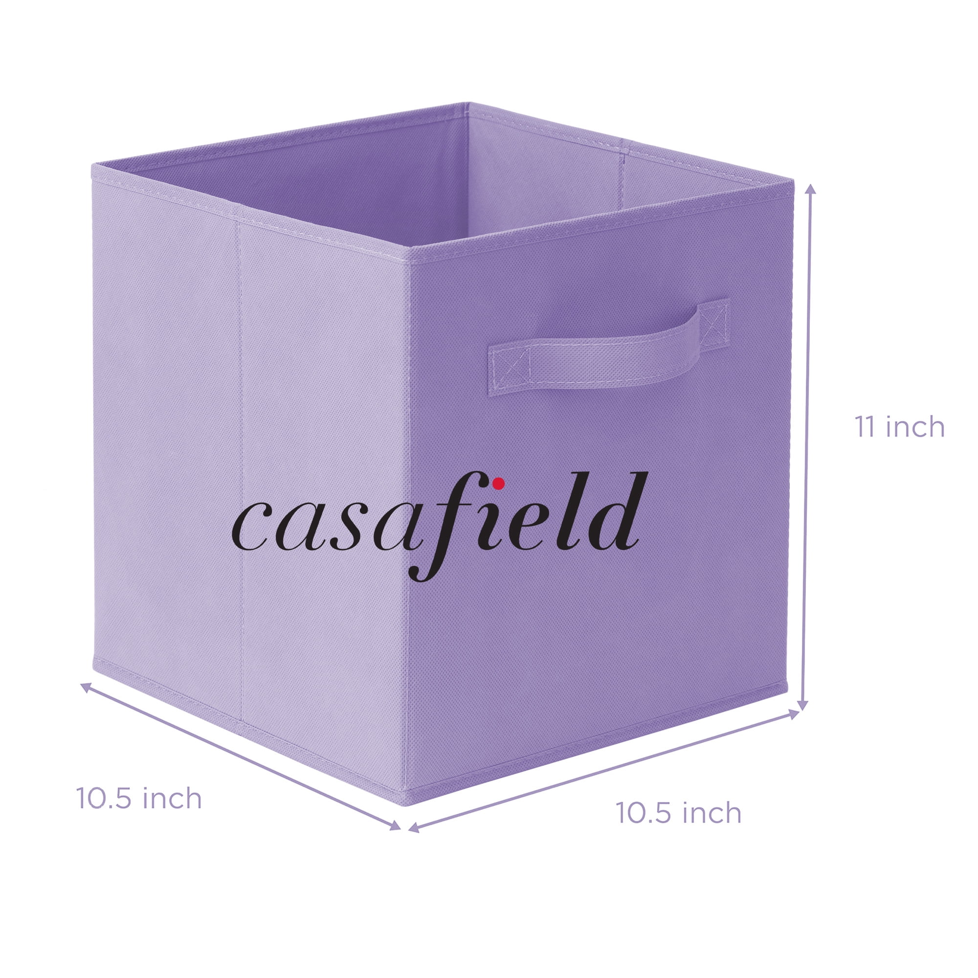 Casafield Set of 12 Fabric Storage Cube Bins, Multicolor - 11" Collapsible Foldable Cloth Baskets for Shelves and Cubby Organizers