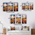 thumbnail image 4 of Designart "Farm Summer Fauvist landscape III" Farm Framed Wall Art Set Of 3 - Peach Farm Frame Gallery Set For Office Decor, 4 of 7