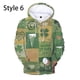 thumbnail image 3 of Sudadera con capucha y estampado de trébol de cuatro hojas para mujer y hombre, ropa con estampado 3D, para otoño e invierno, popular, para el día de San Patricio, 3 of 5
