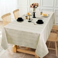 thumbnail image 3 of Ivory Tablecloth for Rectangular Table Smaller Than 54 x 96 inches, Waterproof Table Cloths for Dining Room Indoor Outdoor Table Cloth - 60x102in, 3 of 6