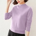 thumbnail image 2 of Timegard Sweaters for Women Half High Neck Long Sleeve Pullover Thin Comfort Thermal Underwear Fall, 2 of 3