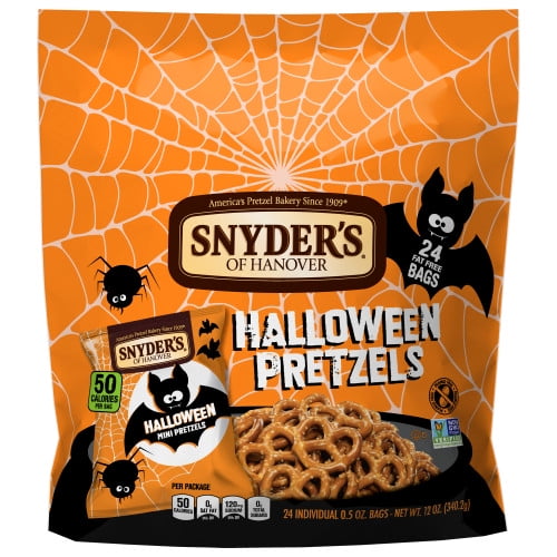 Snyder S Of Hanover Mini Pretzels Halloween Trick Or Treat Snack Sack 24 Ct Walmart Com Walmart Com