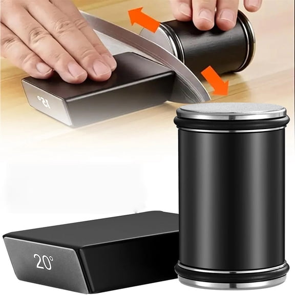 Rolling Knife Sharpener – 15° & 20° Precision Angle Sharpening System with Magnetic Guide for Professional Results