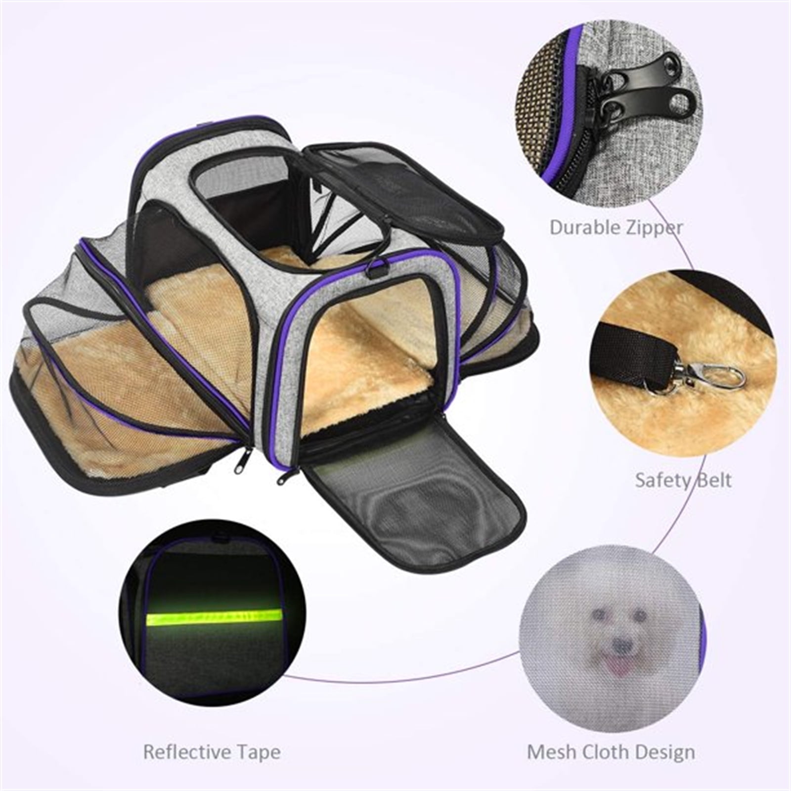 Justice Pet-Pet Carriers-Justice Clearview Backpack Carrier for Extra Small to Medium Sized Pets-For Extra Small to Medium Sized Dogs-For Cats-For
