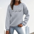 thumbnail image 2 of Women Blouses Cute Crop Sweaters Women Zip up Shirts Fashion Womens Fuzzy Sweater Outfit Sweatshirt Winter Sweatshirts Hoodies Petite Zip Sweaters plus Sized Sweatshirt Half Cut Grey XL, 2 of 4