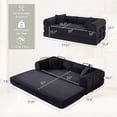 thumbnail image 3 of Timbernest Convertible Sleeper Sofa Bed 78" Folding Sofa Bed with 2 Pillows 3-Seat Floor Sofa for Living Room, No Assembly, Black, 3 of 11