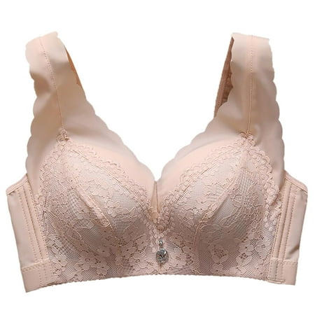 

Womens Plus Size Mastectomy Bra Sexy Floral Lace Solid No Underwire Seamless Magic Lift Gather Everyday Bras Underwear