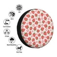 thumbnail image 4 of Honeii Strawberry Flower Print Tire Covers, Waterproof Anti-UV Sun Snow Rain Tire Covers for Trailers, RV, Camper, SUV, Truck-15 inch, 4 of 6