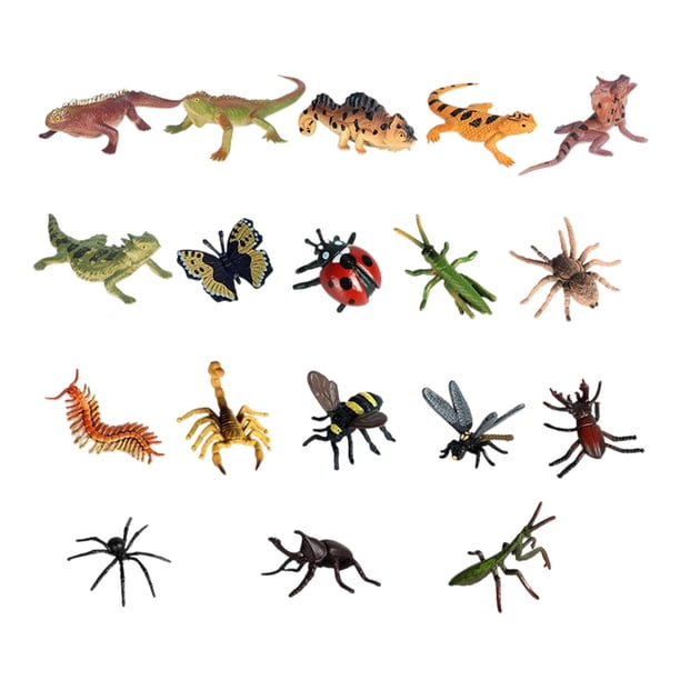 18 Uds. Modelo de animales artificiales, juguete cognitivo para niños, utilería de Halloween, figura modelo de animales para recuerdos de fiesta,