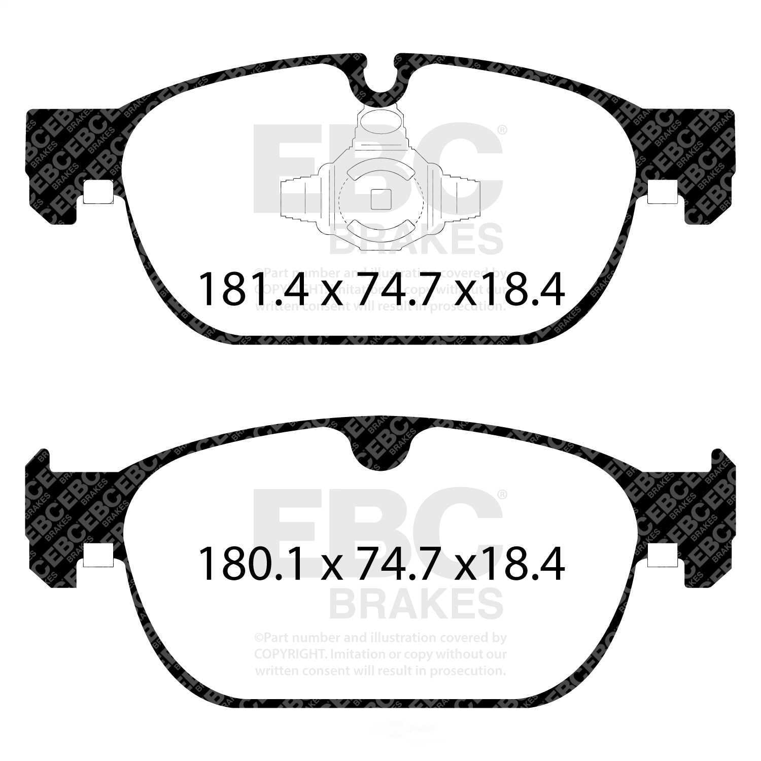EBC Brakes Redstuff Premium Fast Street Pad For All Engine Sizes Fits select: 2017-2022 VOLVO XC60, 2016-2023 VOLVO XC90