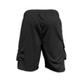 thumbnail image 7 of Mens 2 Piece Outfit Crew Neck Short Sleeve Ligjtweight Drawstring Shorts Summer Solid Color Set With Large Pockets Black XL, 7 of 7