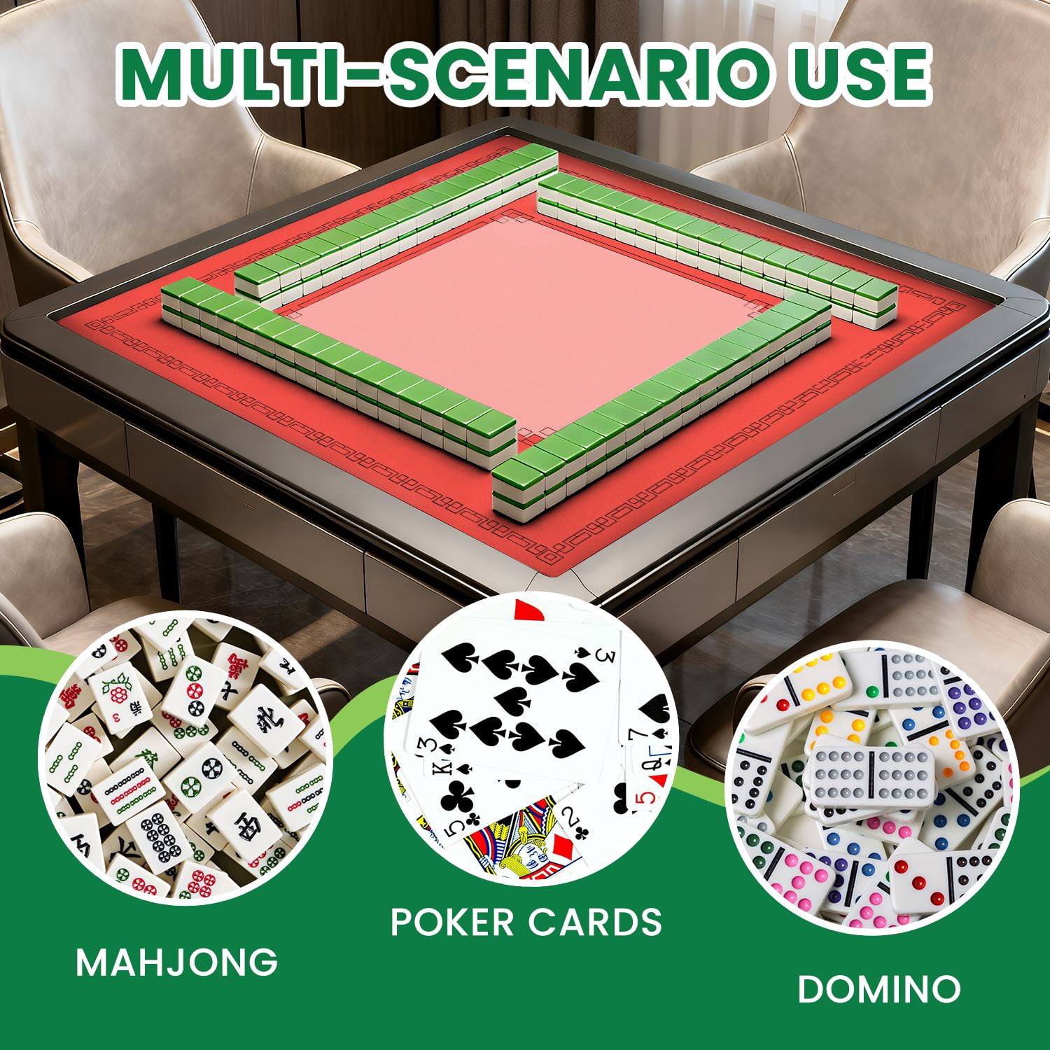 Mahjong Mat 31.5" x 31.5" Coral Peach Grunge Paper Concrete Wall Abstract Ombre Orange Non-Slip Noise Reduction American Mahjong Tiles Table Cover for Dominoes Poker Card Board Games Gift