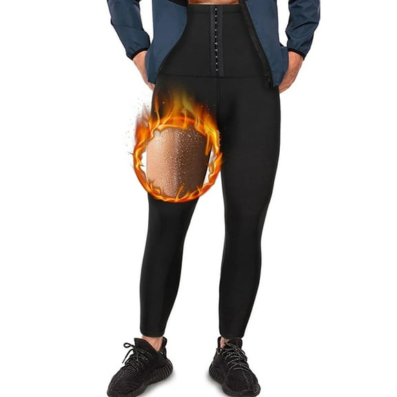 COMFREE Men Sauna Sweat Slimming Pants High Waist Workout Shapewear Thermo Gym Leggings Waist Trainer Corset