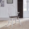 thumbnail image 5 of Farmhouse Transitional Rubberwood White Windsor Back Arm Chair, 5 of 5