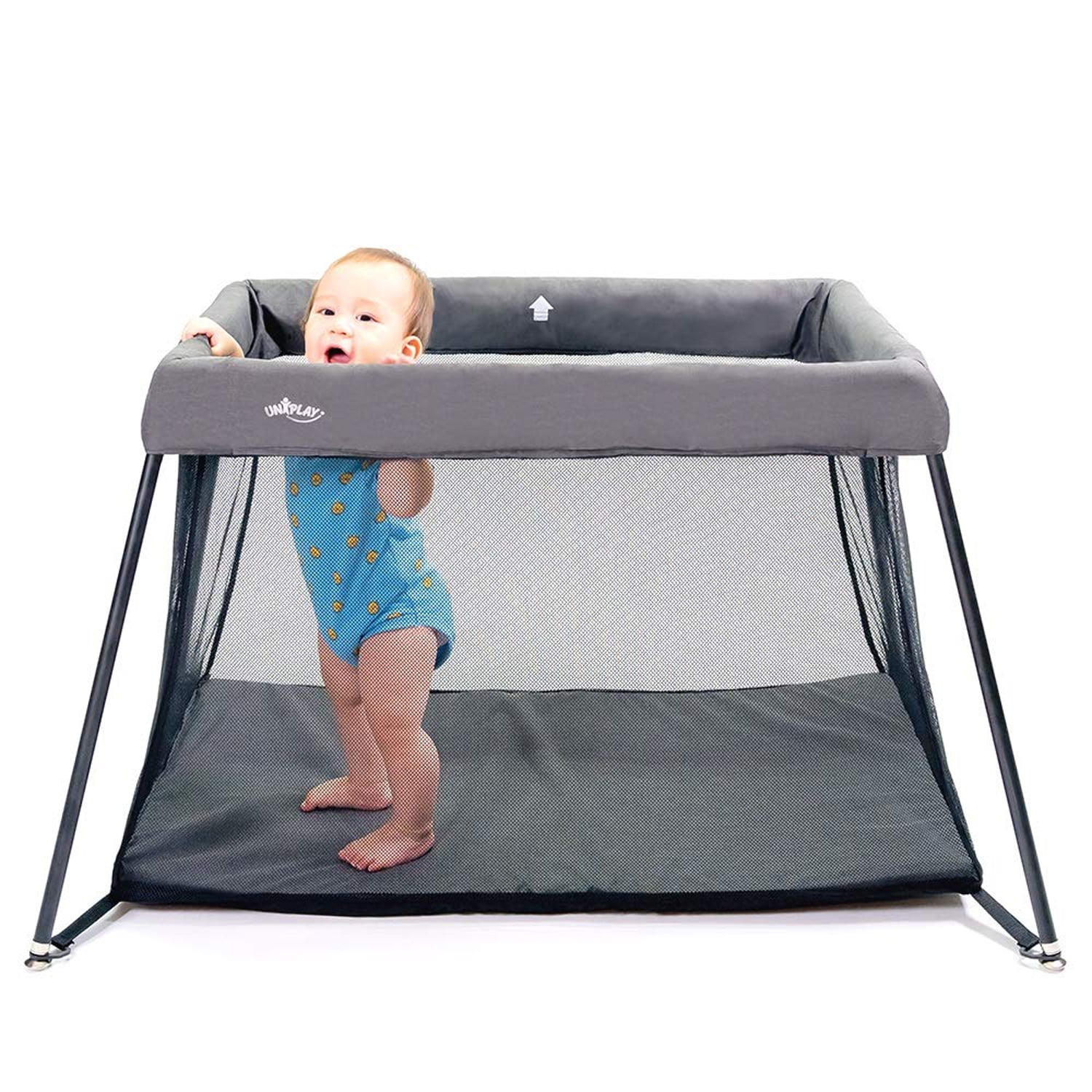 JOYMOR 2 in 1 Portable Baby Playpen Foldable Travel Crib with 