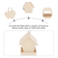 thumbnail image 3 of Jiyike 2pcs Wooden Bird Nest House Shaped Bird Feeder Garden Balcony Hanging Bird Feeder, 3 of 10