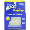 6 Pack - Macks Pillow Soft Silicone Earplugs Value Pack, 6 Count Each