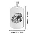 thumbnail image 2 of Stainless Steel Geometric Polygon Parrot Animal Dog Tag Keychain Circle Ring, 2 of 2