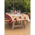 thumbnail image 2 of Outdoor Tablecloth with Umbrella Hole and Zipper, Happy Valentine's Day Rectangle Table Cloth 60x102 Inch Waterproof Tablecloth, Yellow Love Hearts Romantic Picnic Table Cover for Patio Camping, 2 of 7
