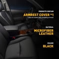 thumbnail image 4 of Center Console Lid Armrest Cover Leather Fits For 2008-2013 Toyota Highlander, 4 of 10