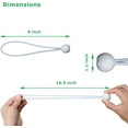 thumbnail image 3 of Ball Bungee Cords 9 inch White Elastic String with Ball 1.1 inch Tie-Down Cord for Canopy,Tarp,Tent,Shelter,Straps,Gazebo,Shade Net,Soccer Net, Poles,Wires and Hoses,25pcs,UV Resistant, 3 of 5