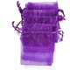 thumbnail image 3 of 10 bolsas de organza transparentes con cordón para regalo, para joyería, fiestas, bodas, dulces, minibotellas, muestras (azul violeta), 3 of 4