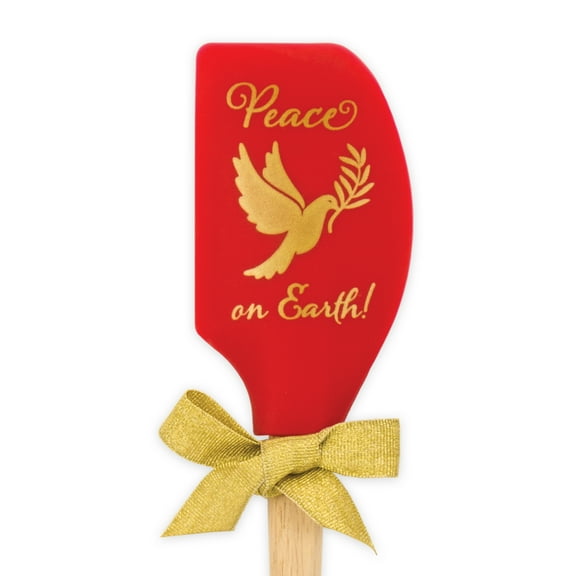 Brownlow Gifts Silicone Spatula - Peace on Earth