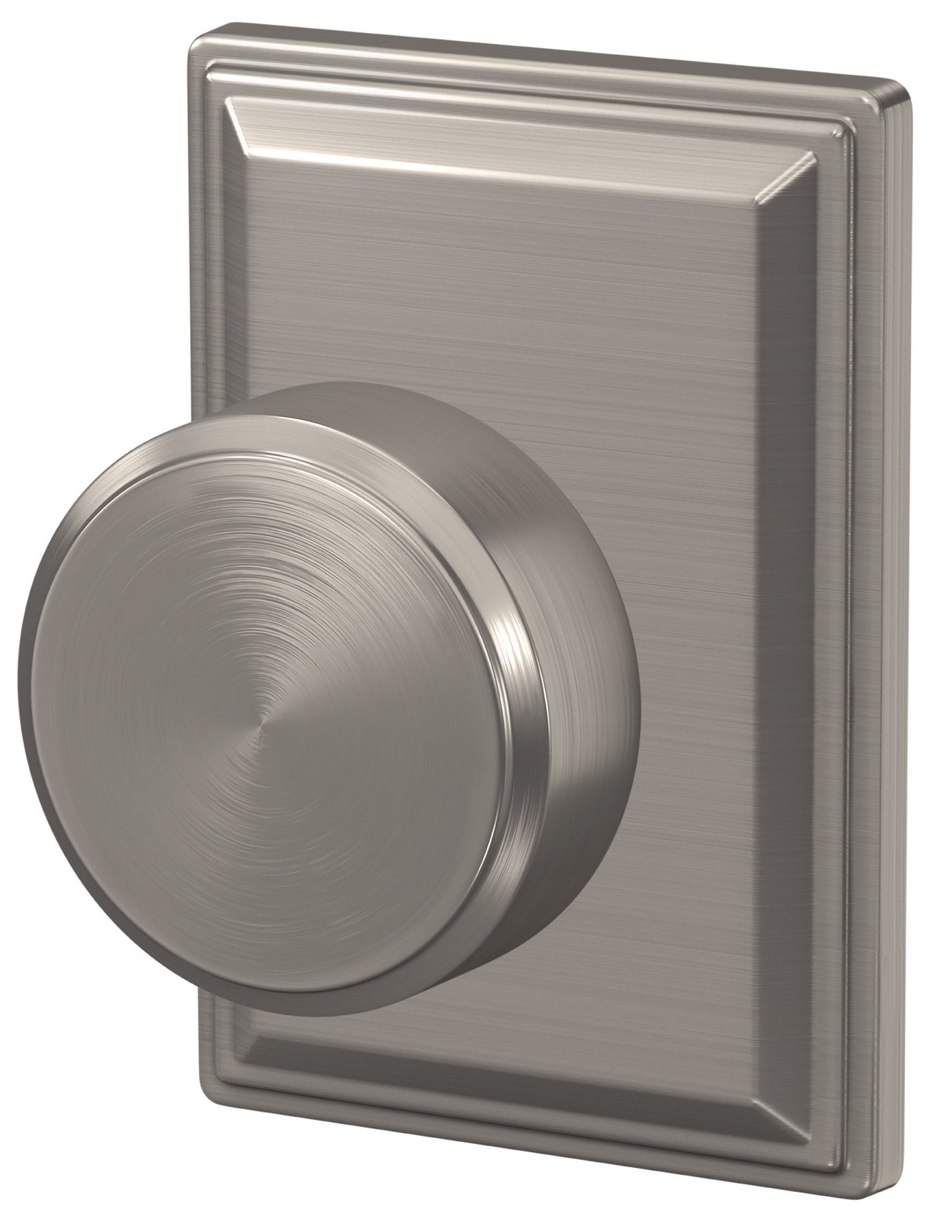 Schlage FC172SWA619GDV Custom Swanson Non-Turning Two-Sided Dummy Door Knob Set - Nickel