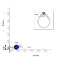 thumbnail image 5 of ANGARA Lab Grown 1.6 Ct Blue Sapphire & Lab Diamond Twisted Vine Ring for Women in 14K White Gold (Size-7mm) | September Birthstone, Anniversary, Jewelry Gift for Women | Lab-Grown Blue Sapphire Ring, 5 of 7