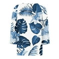 thumbnail image 5 of JULMCOMO Going Out Tops for Women Button Decor V Neck Tops 3/4 Sleeve Summer T-Shirts Striped Print Casual Dressy Tops Tunic, 5 of 5