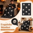 thumbnail image 4 of Halloween Skeleton Throw Blanket, Soft Flannel Decorative Blanket for Couch Sofa Bed, Gothic Halloween Blanket for Living Room Bedroom Fall Seasonal Home Decor Accent, 28 x 39 Inch, 4 of 6